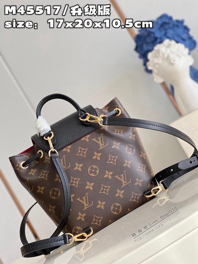 LV專櫃2023新款Montsouris BB雙肩包 M45517 路易威登老花女士後背包 dn1394